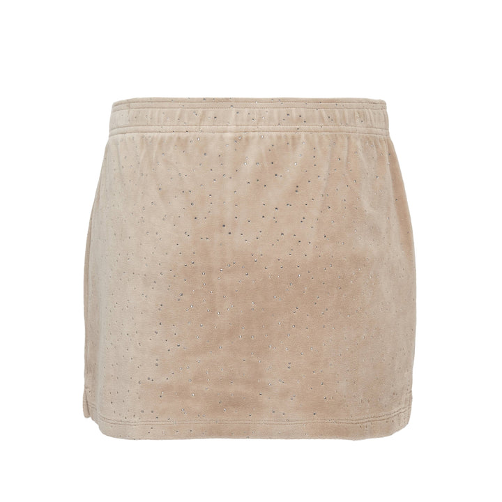 Crushed Velour Mid-Rise Mini Skort