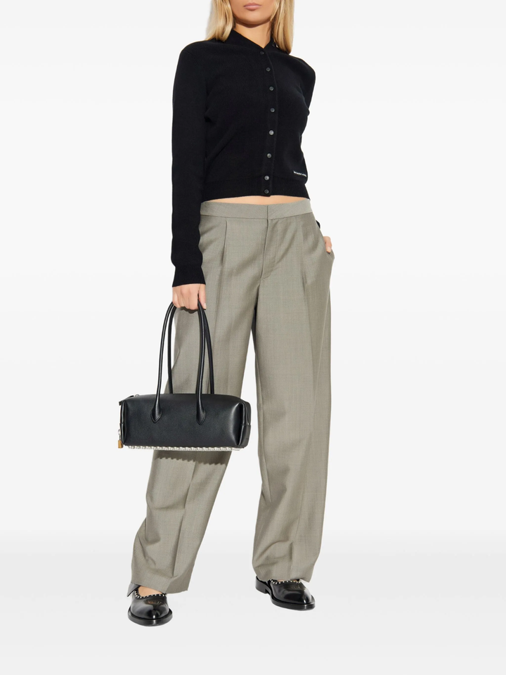 Long Sleeve High Neck Button Up Cardigan