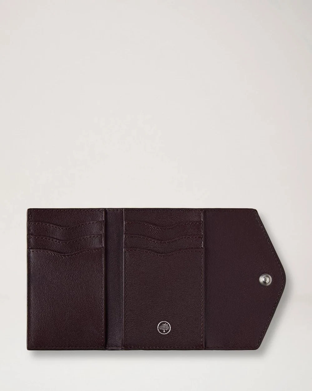 Folded Multi-Card Wallet Black Cherry Small Classic Grain