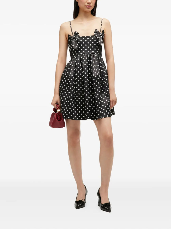Printed Double Satin Mini Dress