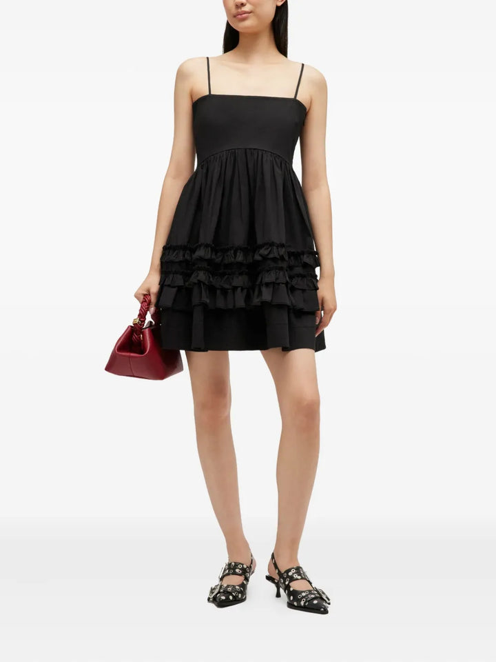 Stretch Cotton Mini Strap Dress