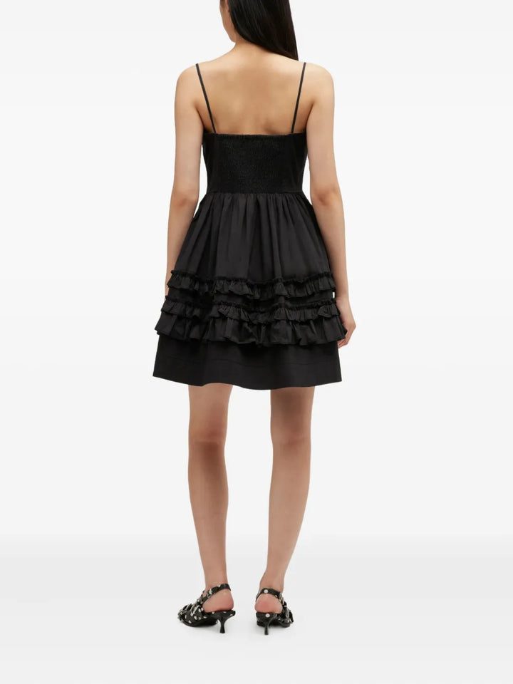 Stretch Cotton Mini Strap Dress