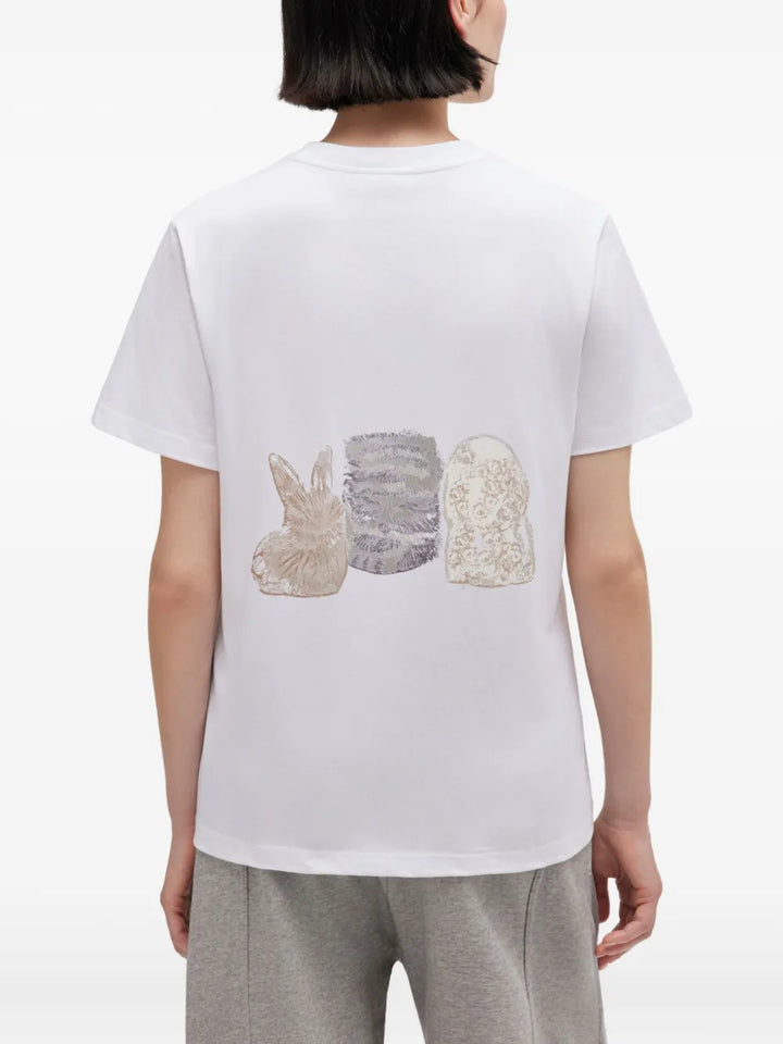 Basic Cotton Jersey Cute Animals T-Shirt