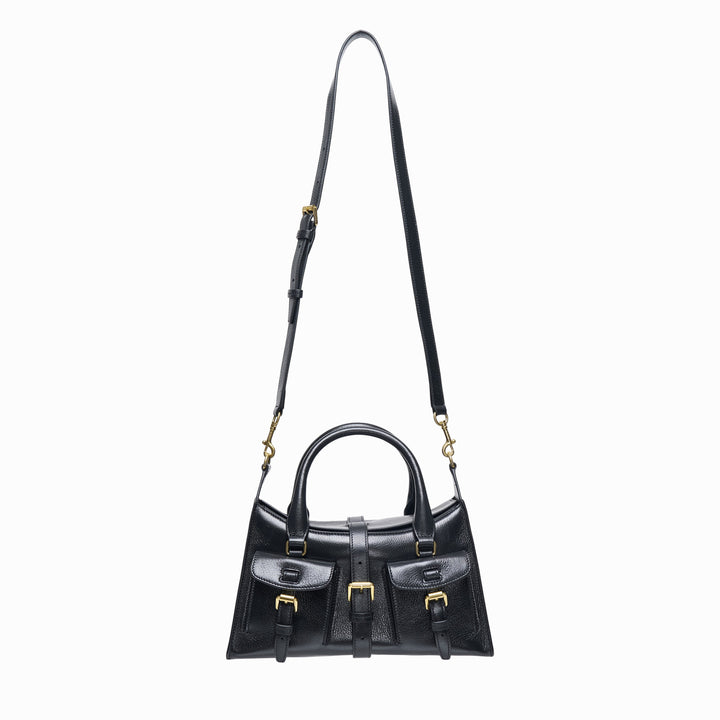 Small Roxanne High Shine Leather Bag