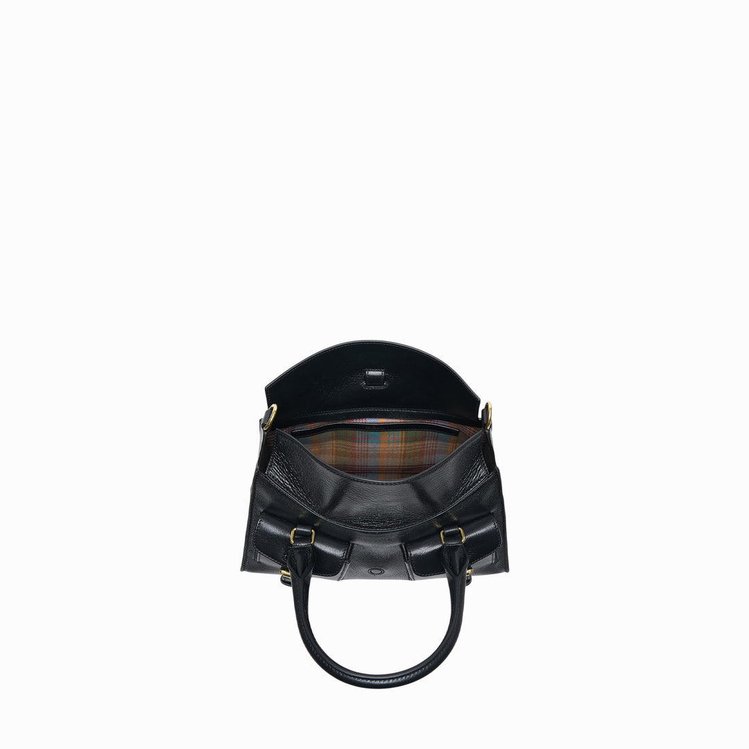 Small Roxanne High Shine Leather Bag