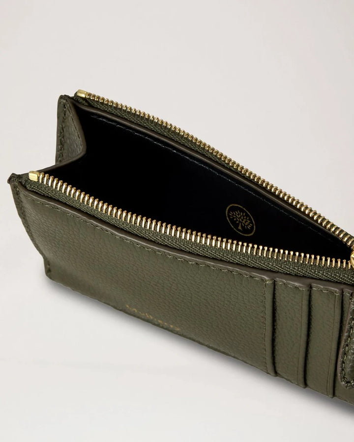 Continental Long Zip Card Holder Small Classic Grain