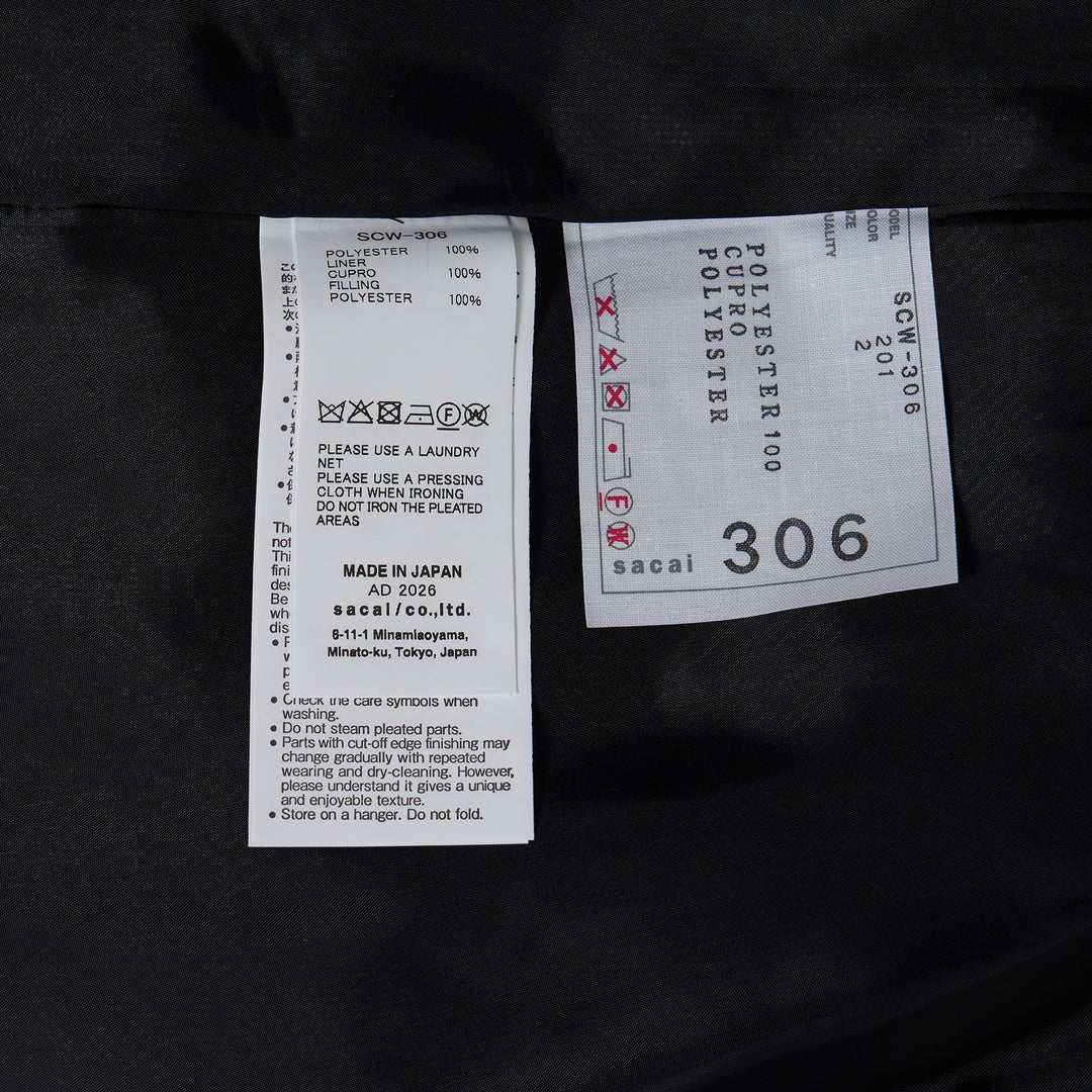 Nylon Twill Pleated Cargo Skirt