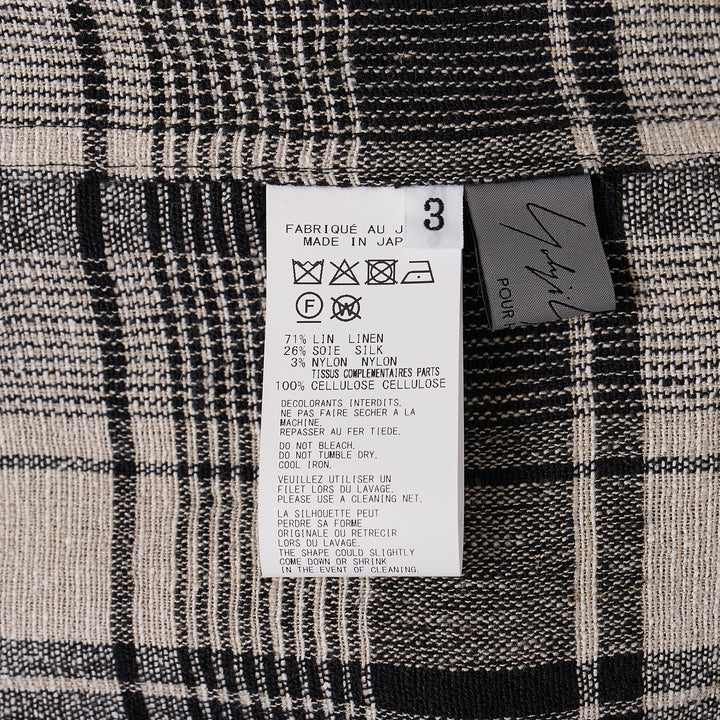 Plaid Paneled Short Sleeve Shirt