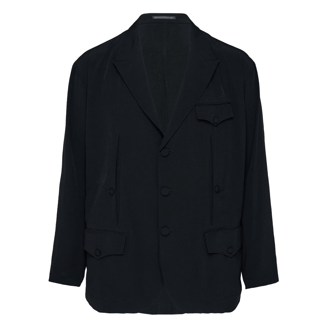 Yohji Yamamoto Front Back Opened Lapel Jacket – Available at Club 21, Official Retailer in Singapore, Malaysia & Thailand with Global Shipping Online