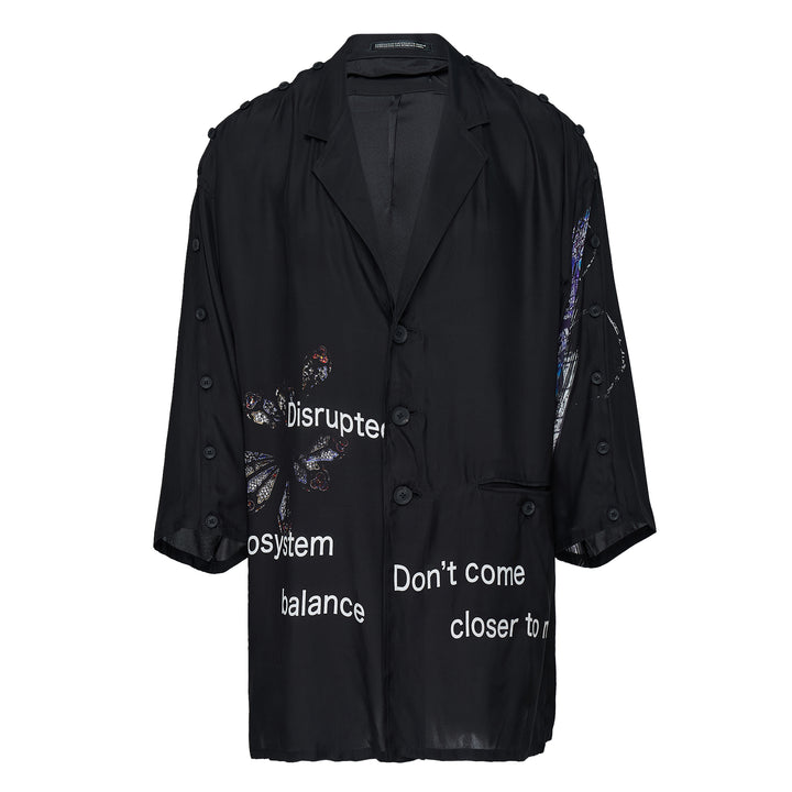 Yohji Yamamoto Button Opened Stand Jacket – Available at Club 21, Official Retailer in Singapore, Malaysia & Thailand with Global Shipping Online