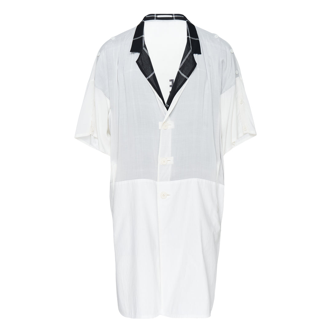 Yohji Yamamoto Printed Paneled Collar Jacket – Available at Club 21, Official Retailer in Singapore, Malaysia & Thailand with Global Shipping Online