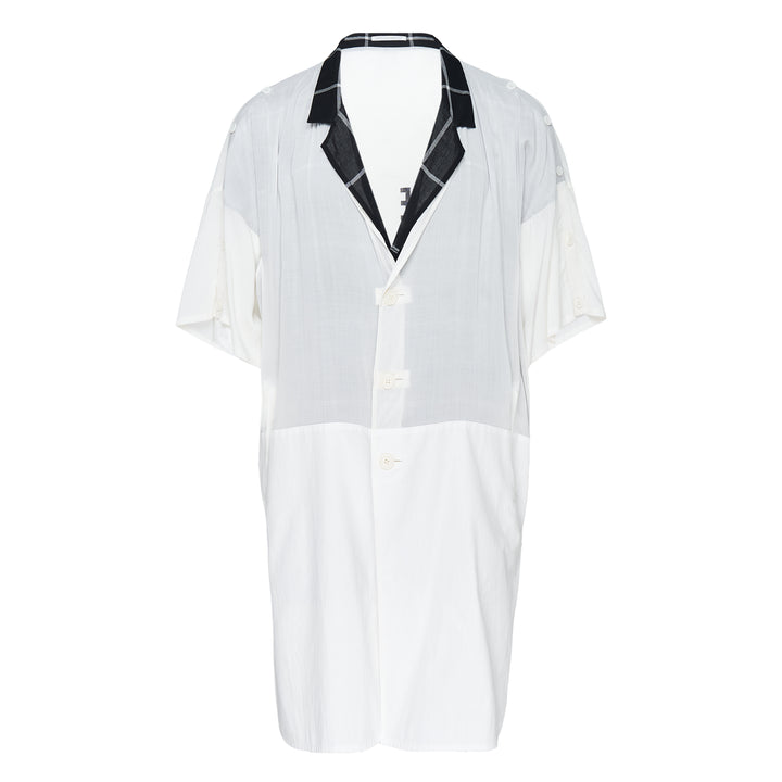 Yohji Yamamoto Printed Paneled Collar Jacket – Available at Club 21, Official Retailer in Singapore, Malaysia & Thailand with Global Shipping Online