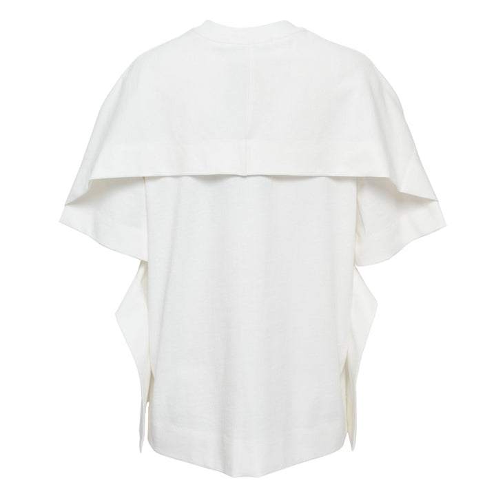 Capelet Overlay Cotton T-Shirt