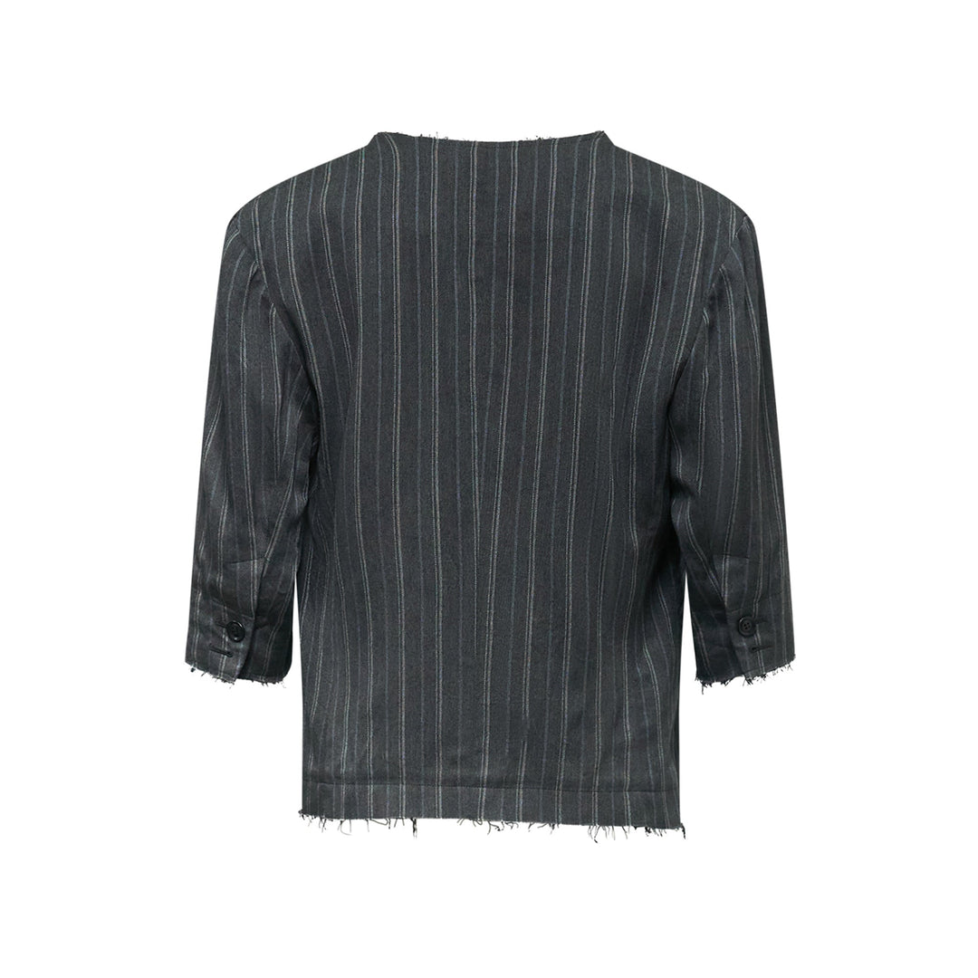 Collarless Short Jacket