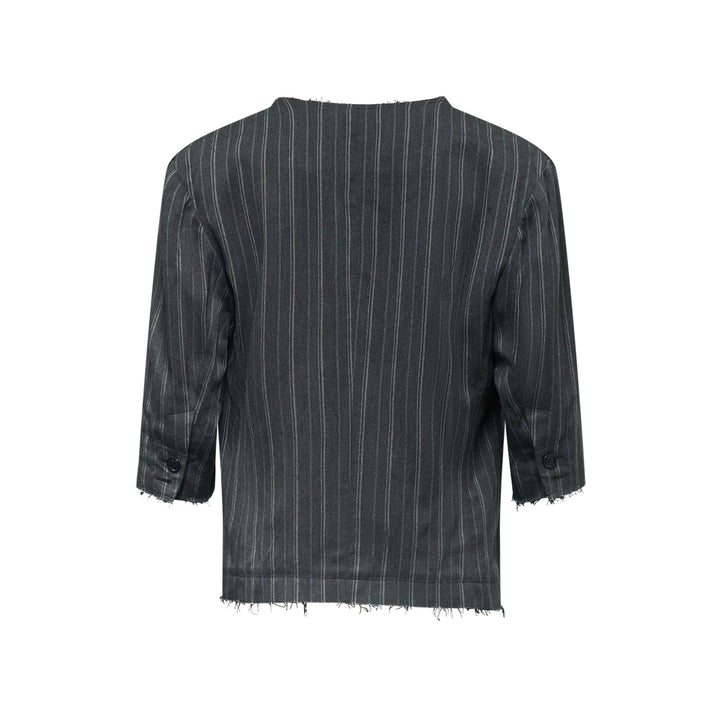 Collarless Short Jacket