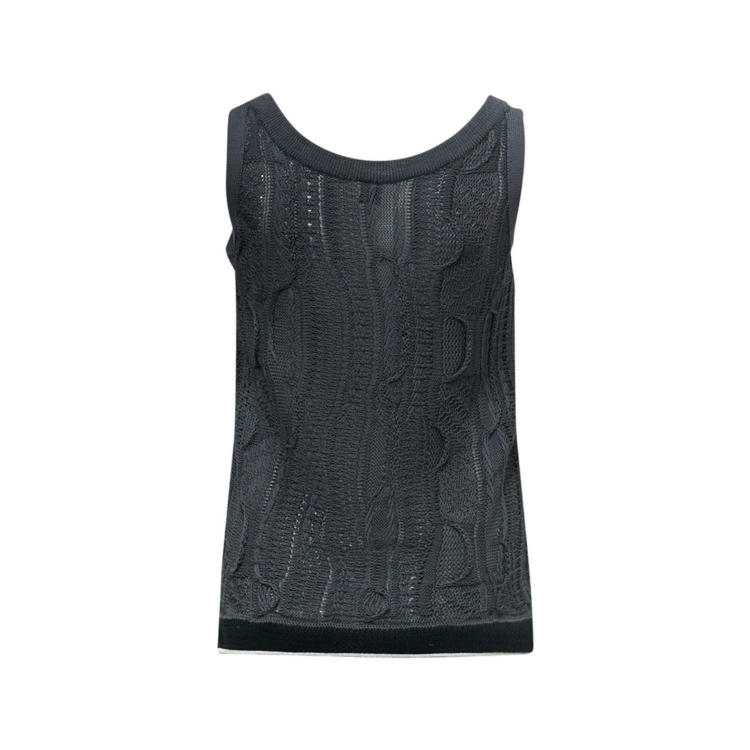 Solid Knit Arranged Strap Tank