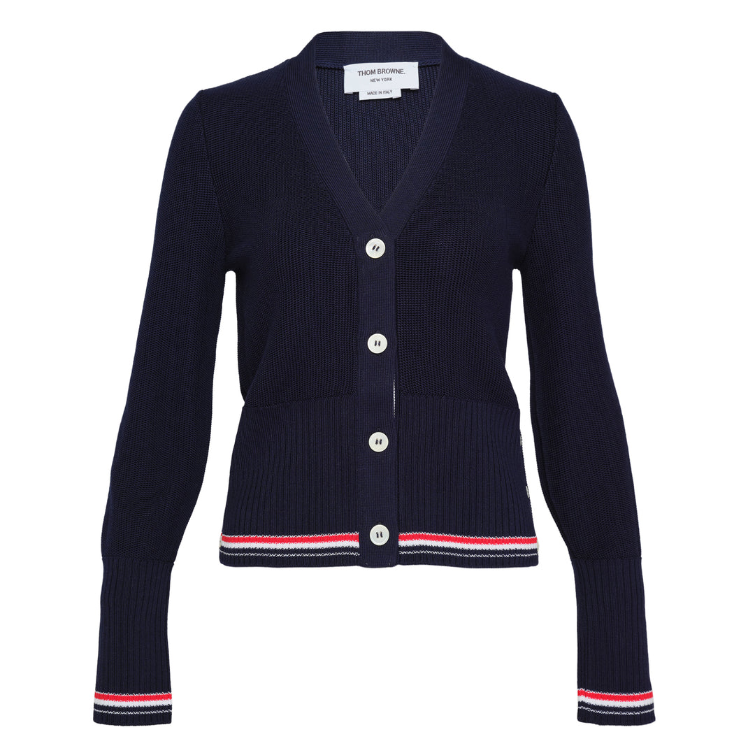 Textured Stitch Classic V Neck Cardigan