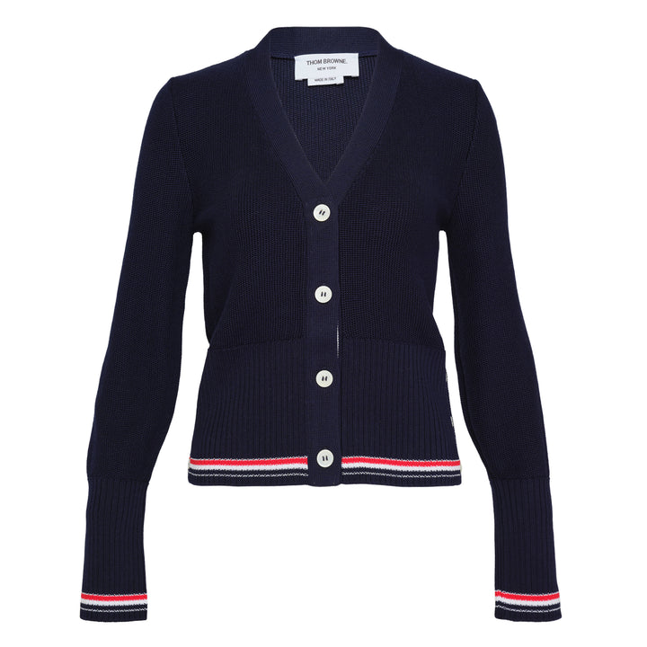 Textured Stitch Classic V Neck Cardigan