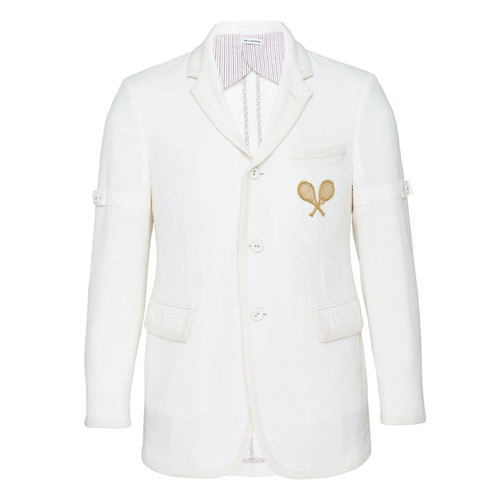 Thom Browne Wide Shoulder Constructed Blazer – Available at Club 21, Official Retailer in Singapore, Malaysia & Thailand with Global Shipping Online