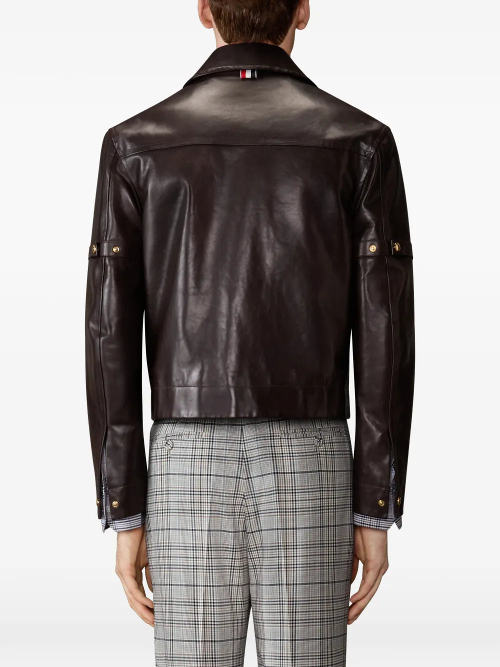 Zip Front Leather Jacket