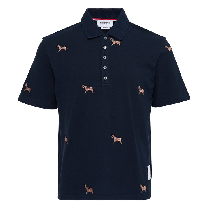 Short Sleeve Polo With Horse