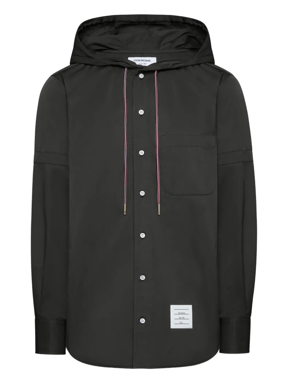Hooded Straight Fit Long Sleeve Shirt