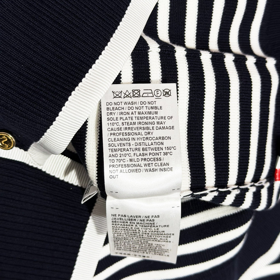 Striped Milano Stitch Boxy Fit Cardigan