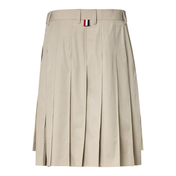 Bermuda Length Front Fly Pleat Skirt