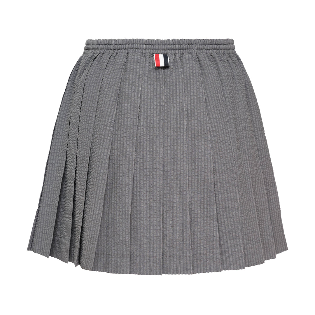 Mini Length Drawstring Pleated Skirt