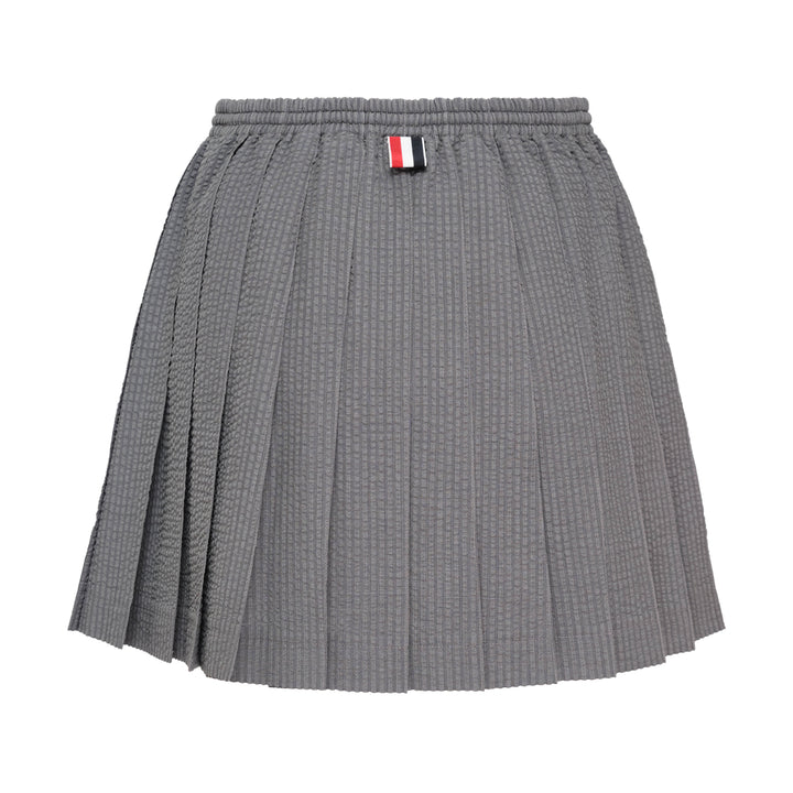 Mini Length Drawstring Pleated Skirt