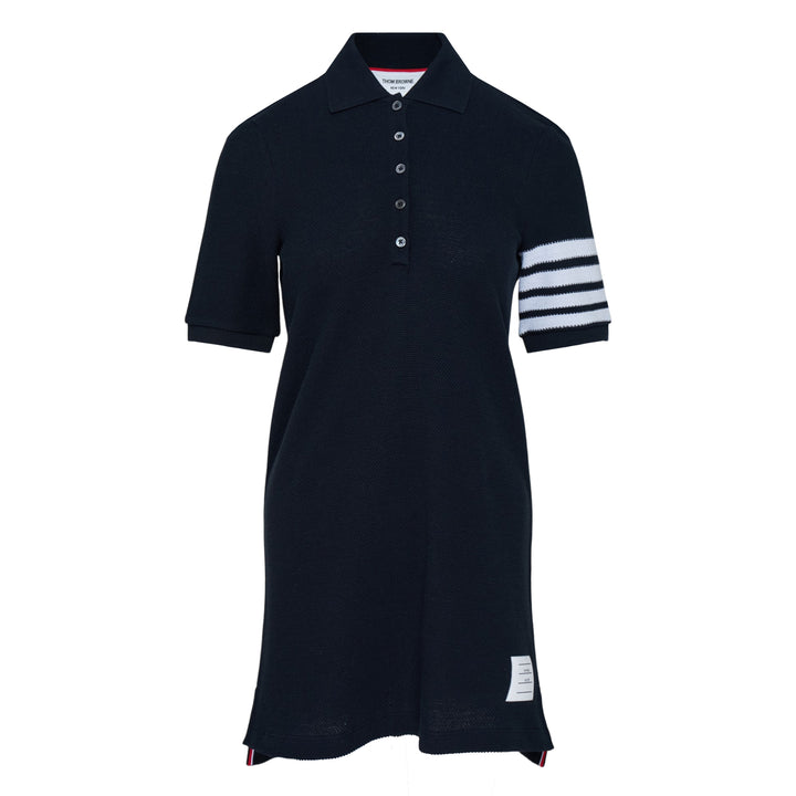 Polo Dress In Textured Pique