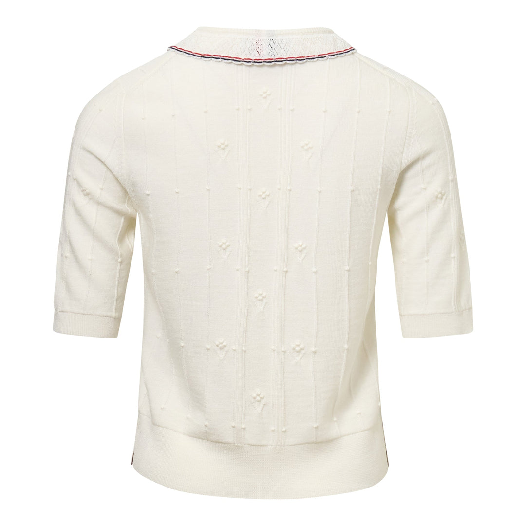 Bobble Stitch Cotton Knit Top