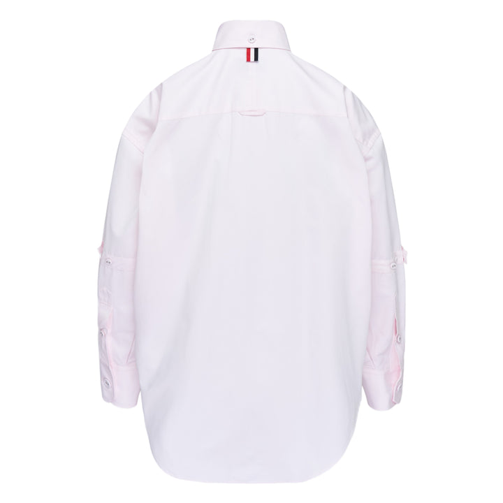 Supersized Long Sleeve Point Collar Shirt