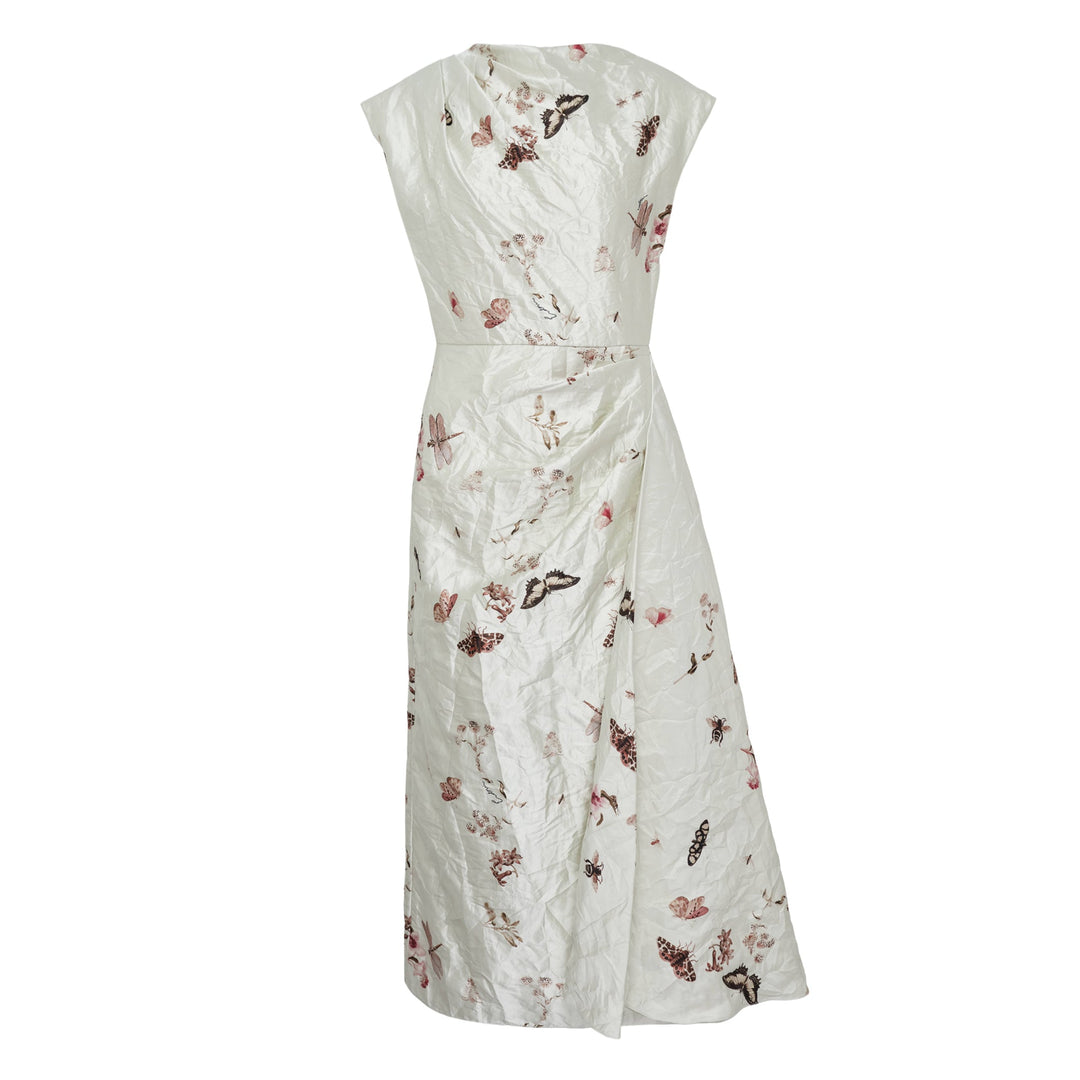 Short Sleeve Draped Dress