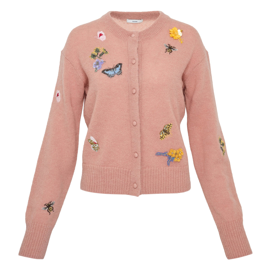 Crew Neck Cardigan Alpaca Blend