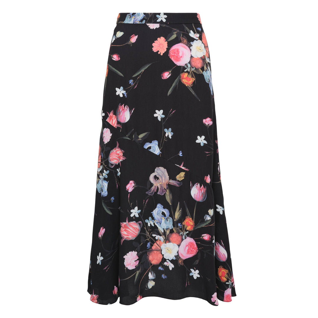 A-Line Midi Skirt Viscose Crepe