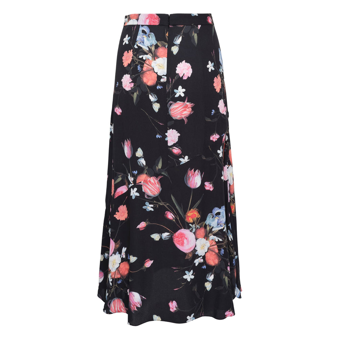 A-Line Midi Skirt Viscose Crepe