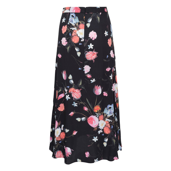 A-Line Midi Skirt Viscose Crepe