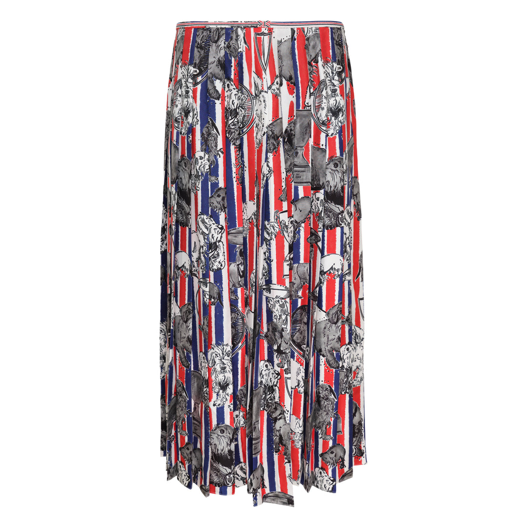 Thom Browne Calf Length Narrow Pleated Skirt – Available at Club 21, Official Retailer in Singapore, Malaysia & Thailand with Global Shipping Online