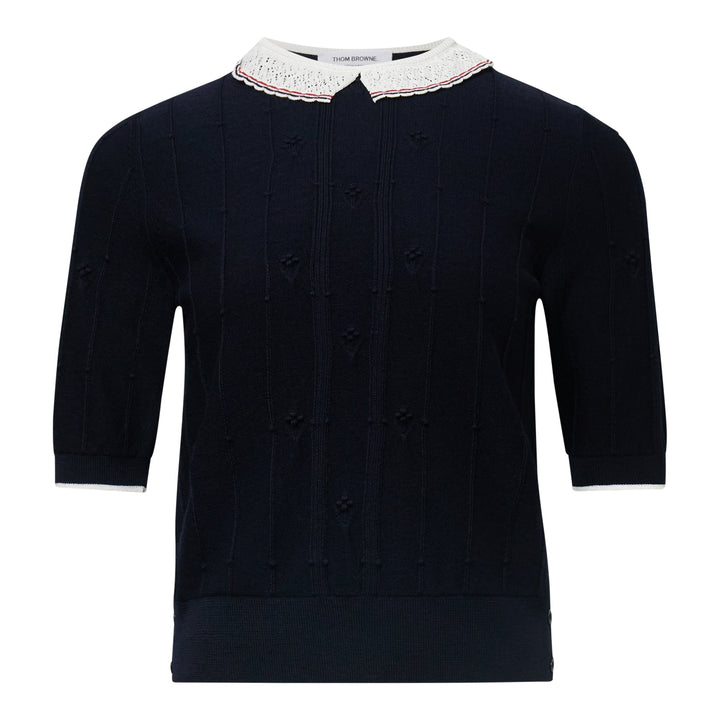 Bobble Stitch Cotton Knit Top