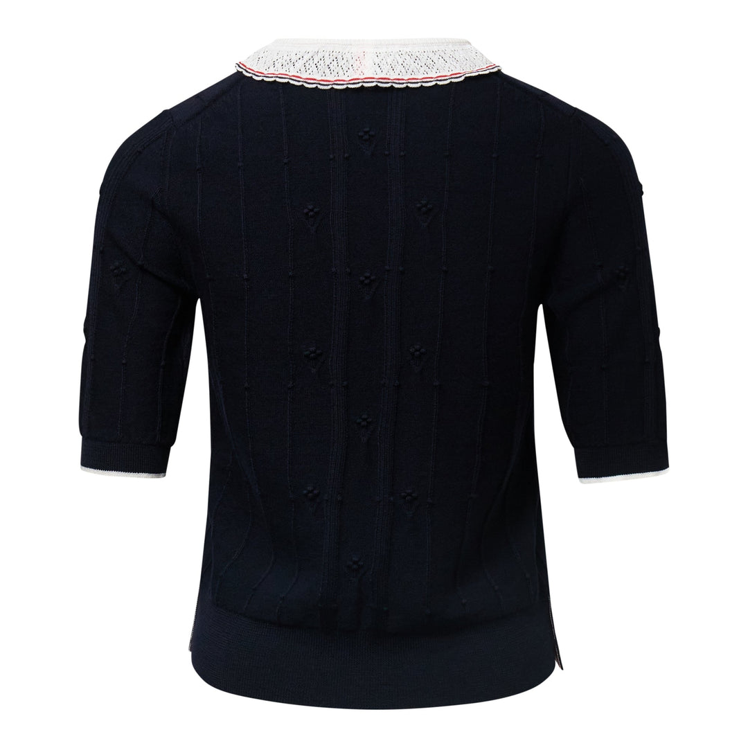 Bobble Stitch Cotton Knit Top