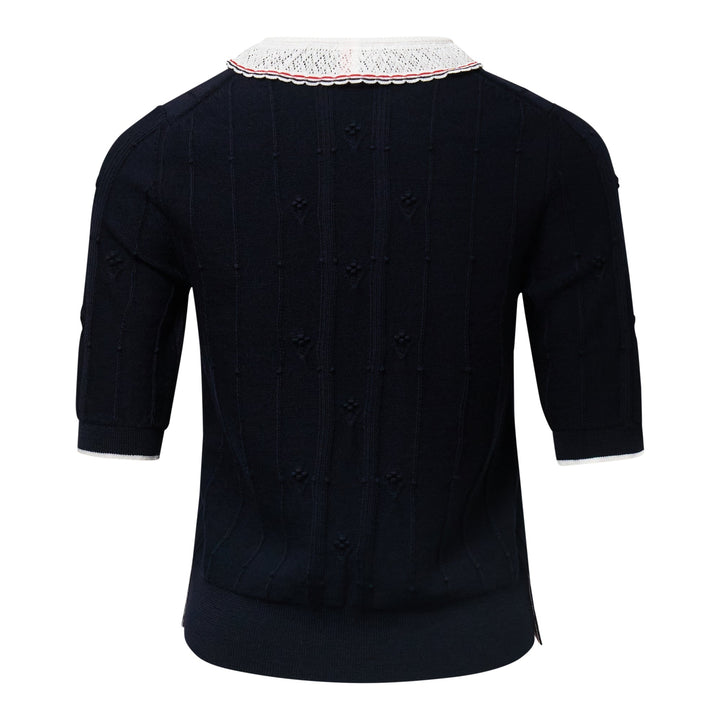 Bobble Stitch Cotton Knit Top