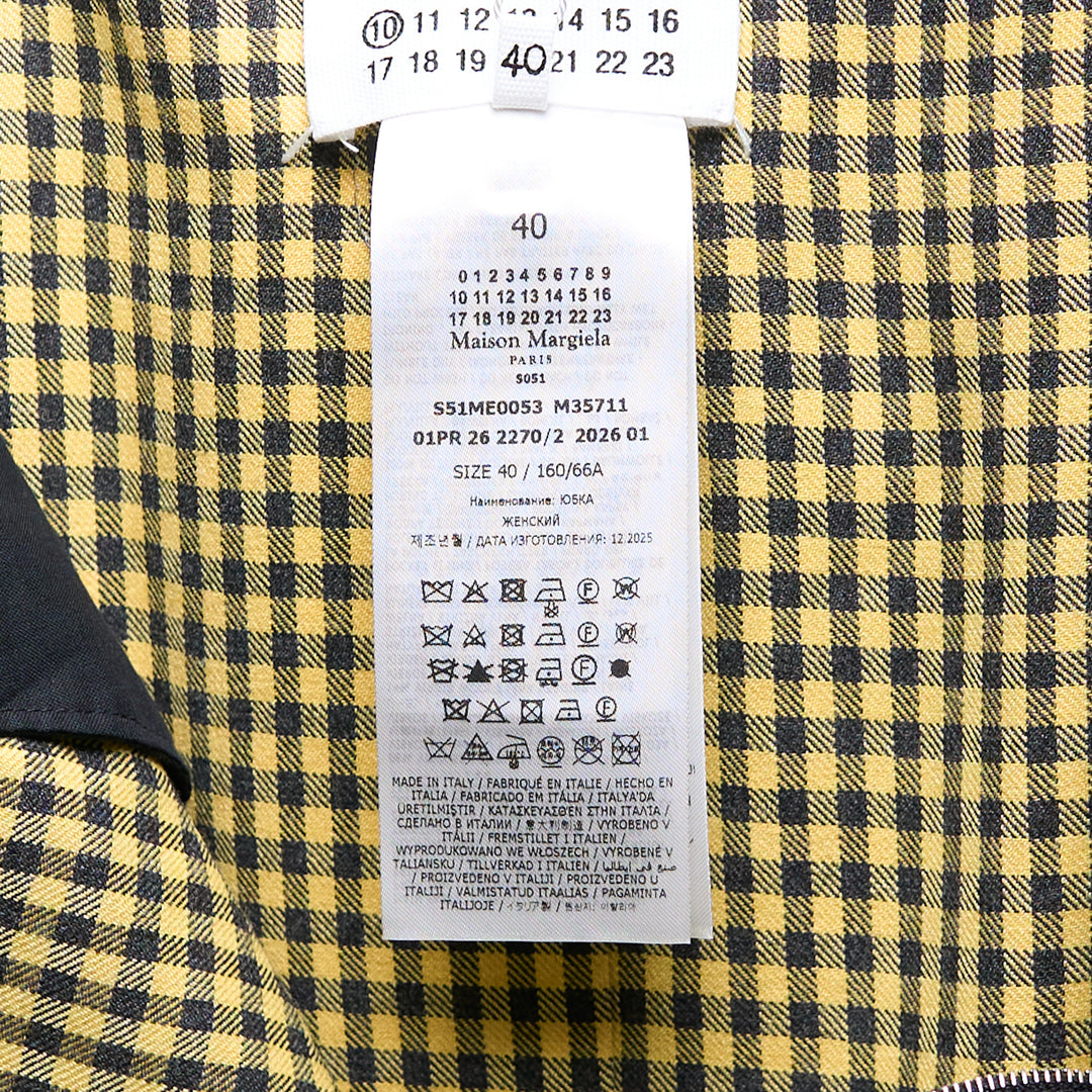 Maison Margiela Checked Wool Skirt – Available at Club 21, Official Retailer in Singapore, Malaysia & Thailand with Global Shipping Online