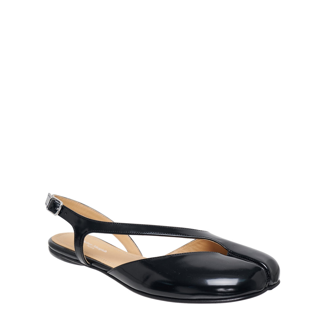 Tabi Flat Slingback Brushed Leather