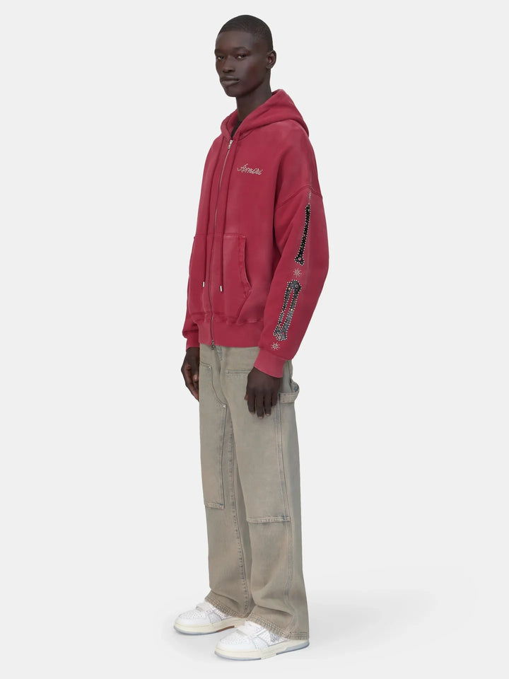 AMIRI Bones Studded Zip Hoodie
