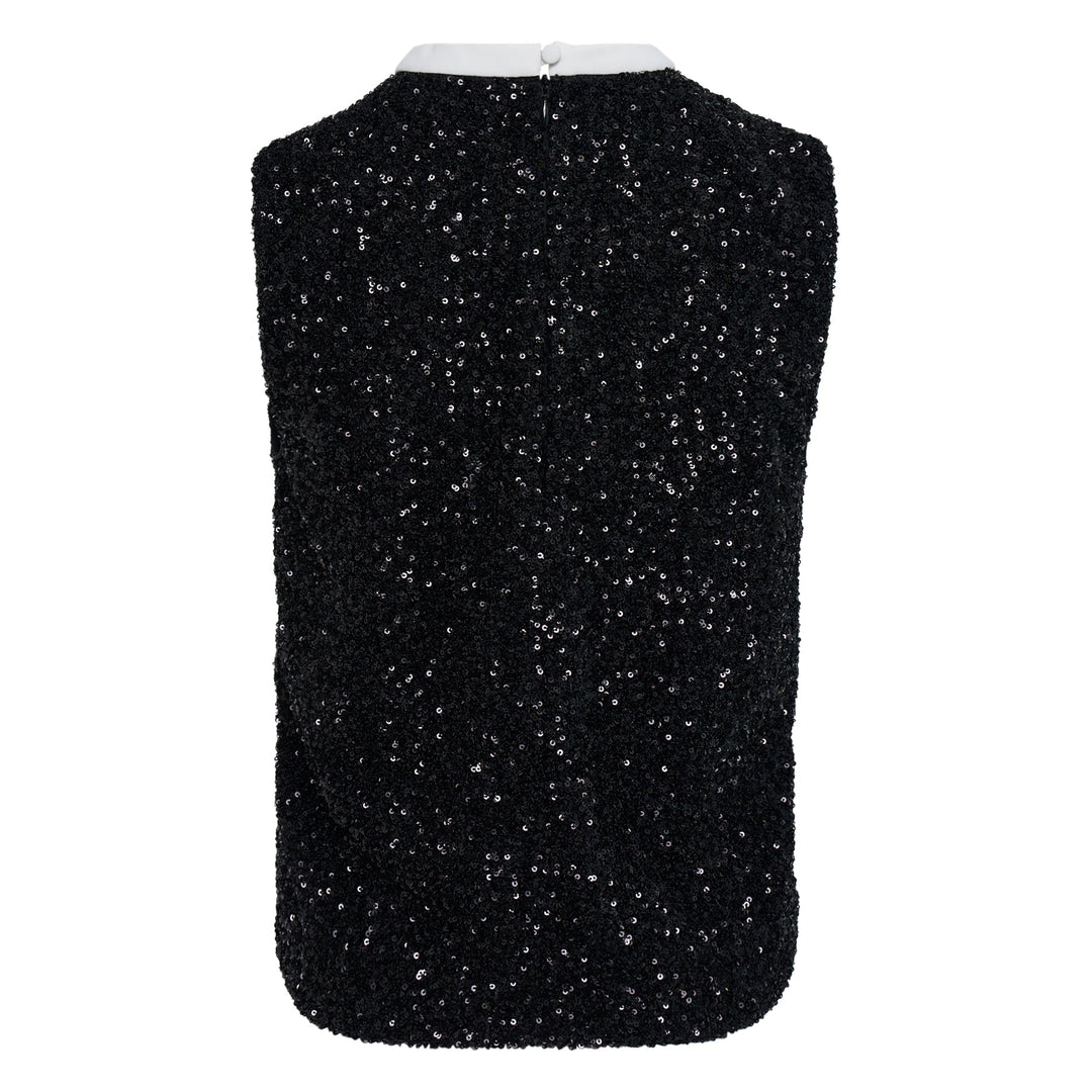 Sequins Sleeveless Top