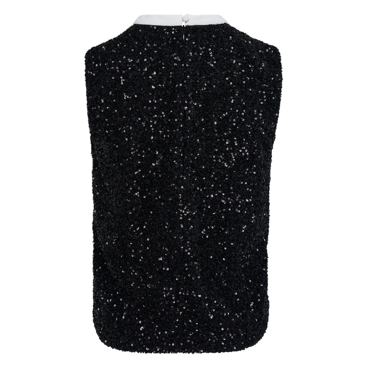 Sequins Sleeveless Top