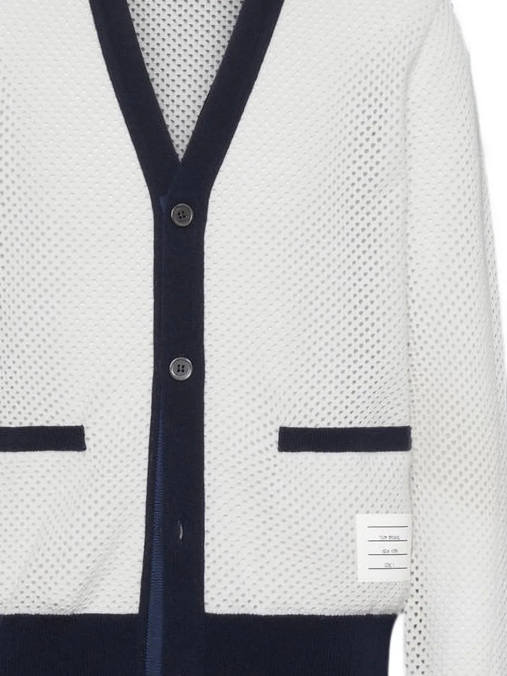 Thom Browne V Neck Cardigan With Contrast Trim - view 2