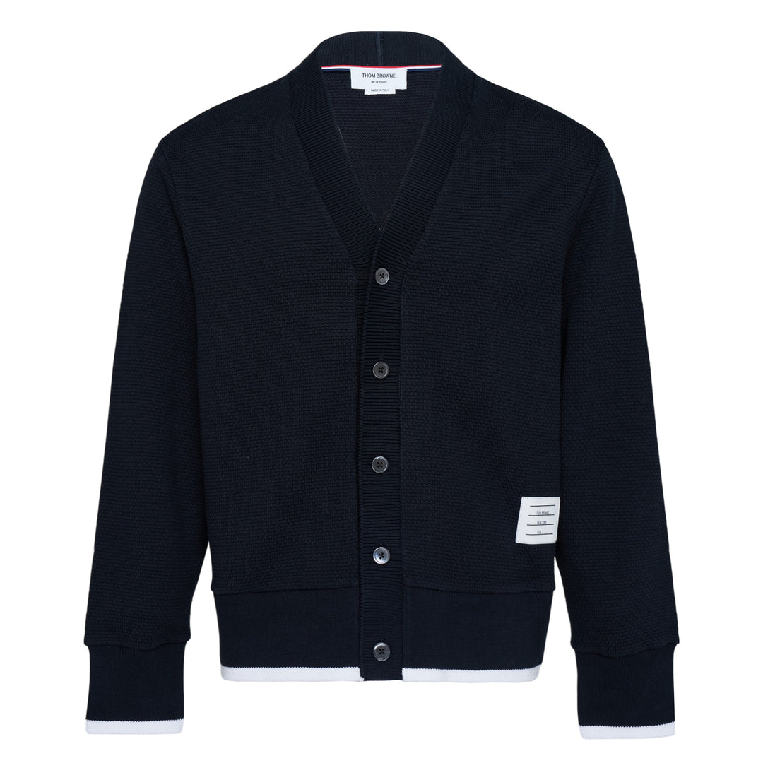 V Neck Cardigan With Chunky Trims