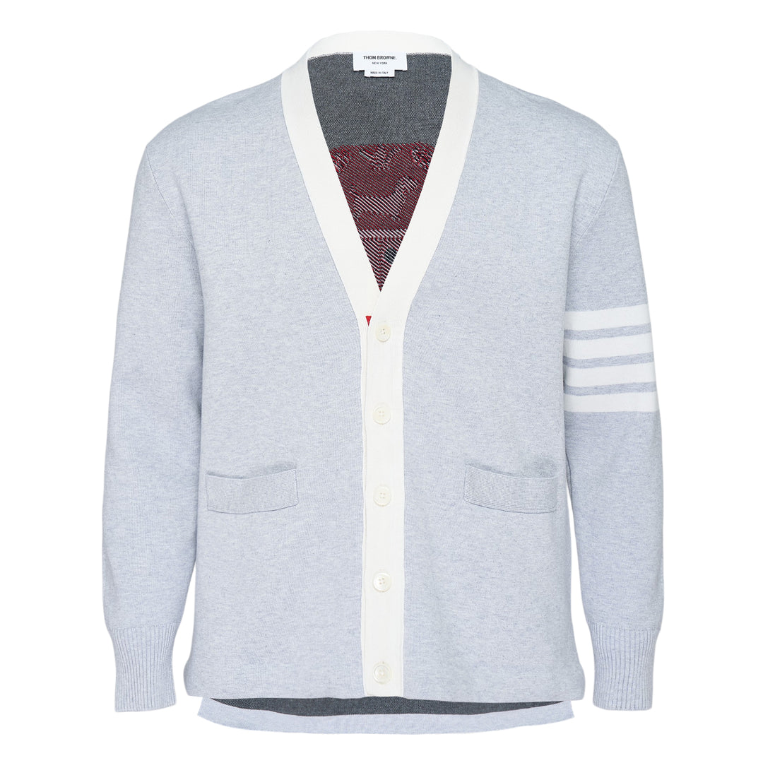 Crest Intarsia Jacquard Rugby Fit Cardigan